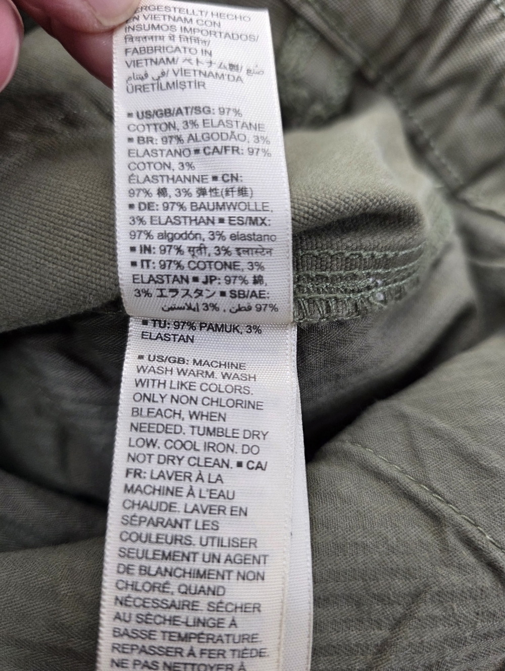 Goodthreads Men's Olive Green Utility Pants Size 36x28 Slim Stretch CS-3672 - Picture 9 of 12